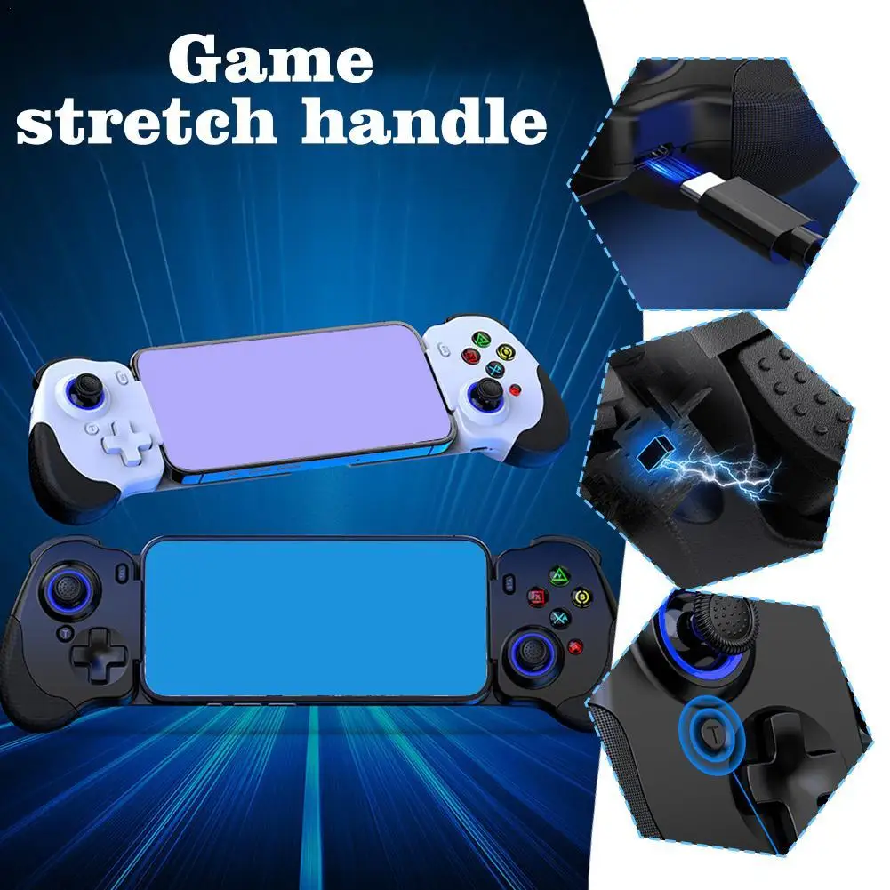 Mobile Gaming Controller for Android iPhone 15/16 Series USB-C Stretchable Game Controller Turn Your Phone into a Game Console