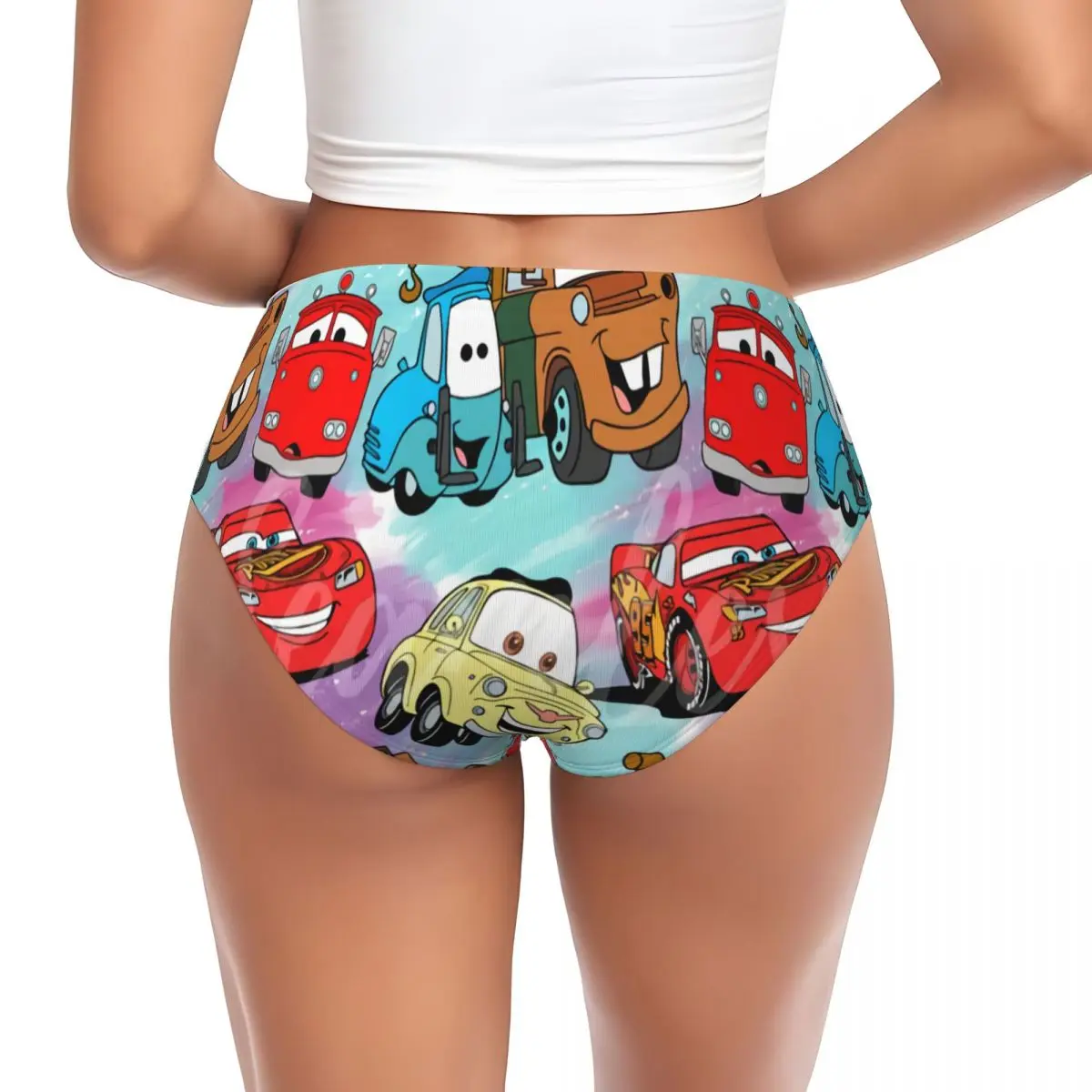 Custom women's Lightning McQueen Cars Collage mutandine intimo femminile Stretch slip mutande