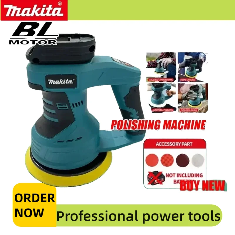 

Makita 18V Wireless Auto Polishing Machine Cordless Polisher for Car Wax Application Glazing Treatment and Surface Sanding