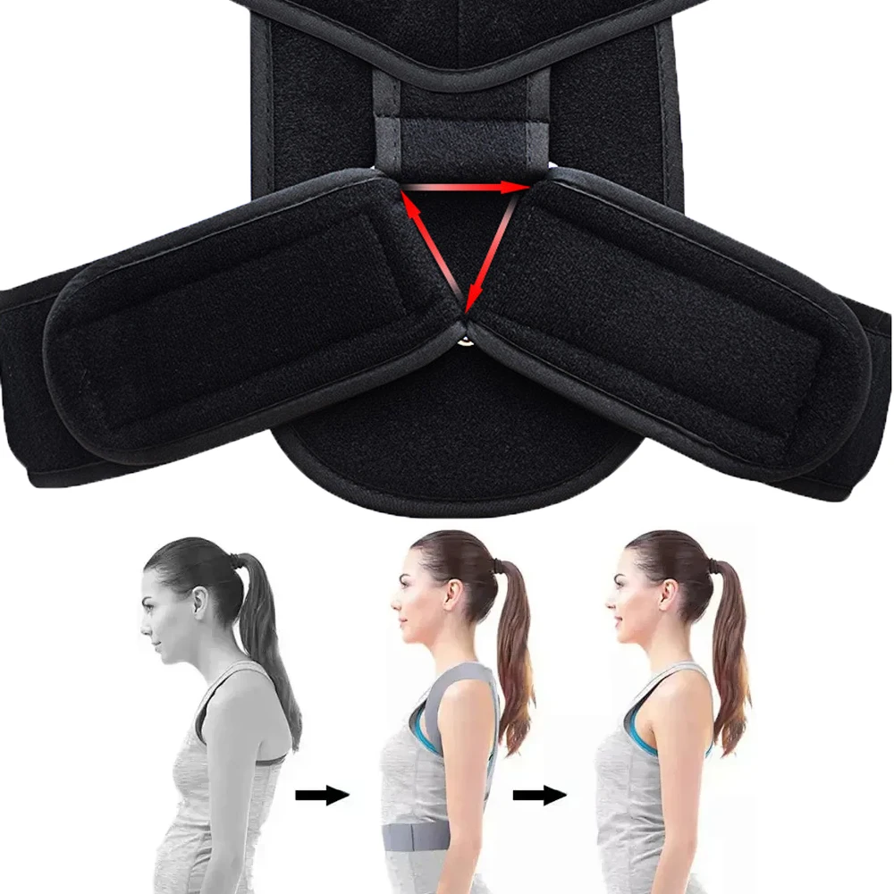 Adjustable Back Shoulder Posture Corrector Belt Clavicle Spine Support Reshape Your Body Home Office Sport Upper Back Neck Brace