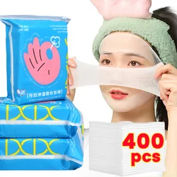 400PCS Disposable Makeup Cotton Wet Compress Makeup Removal and Cleansing Breathable Facial Cleansing Paper Wipe Cosmetics Pad