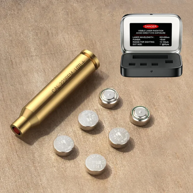 Tactical Red Laser Bore Sighter 9mm 223 Laser Boresighter 30-06 38SPL 45ACP 40SW Laser Collimator Sight