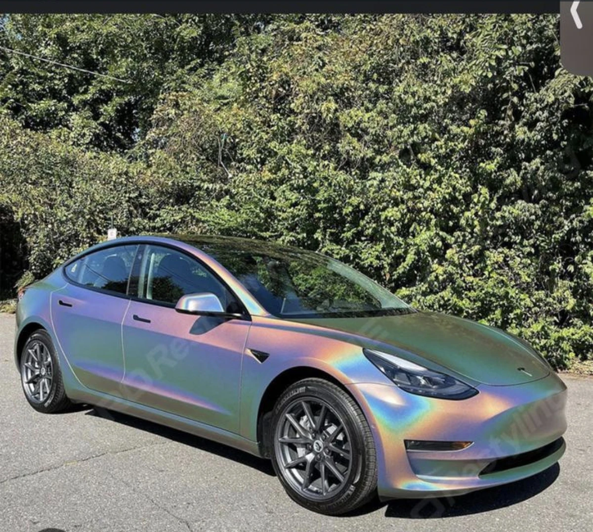 5x56ft Glossy Rainbow Laser Dark Grey Carbon Fiber Vinyl Sheet