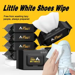 12/30/80PCS Disposable Shoe Cleaning Wipes Disposable Travel Portable Dirt Removal Wipes Shoe Shine Artifact Cleaning Tool