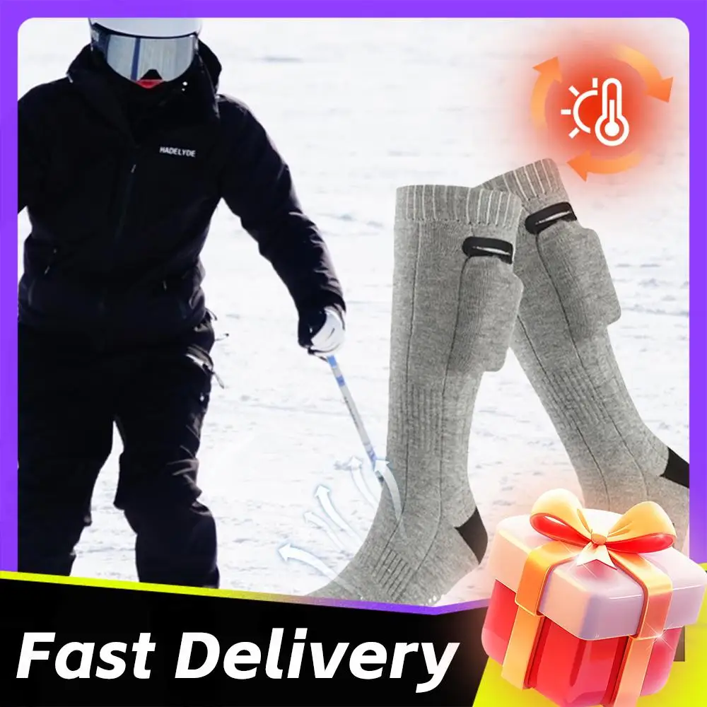 

Heated Socks 3 Modes Winter Thermal Socks Outdoor Skiing Foot Warmer Heating Socks for Men and Women