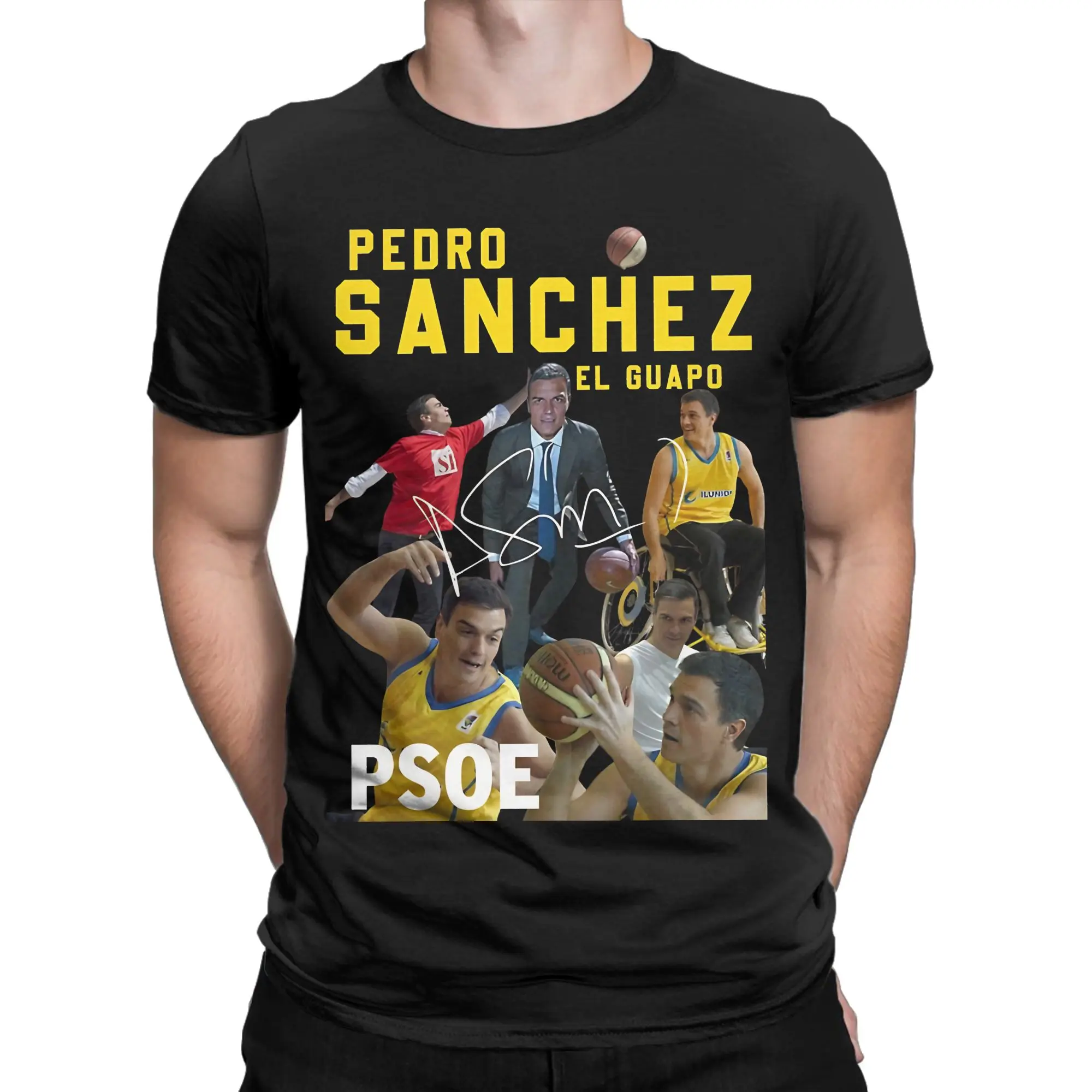 Vintage Pedro Sanchez T-Shirt for Men O Neck Pure Cotton T Shirt  Short Sleeve Tee Shirt Adult Clothing - view 2