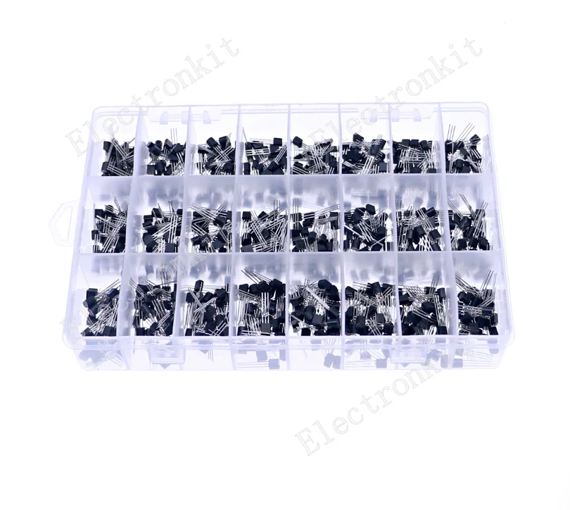 24Value*35PCS=840pc 5401 C945 A1015 S/9012/9013/9014/9015/8050 Transistor Kit BC327/337/517/547/548/549/50 2N2222/3906/3904/5551