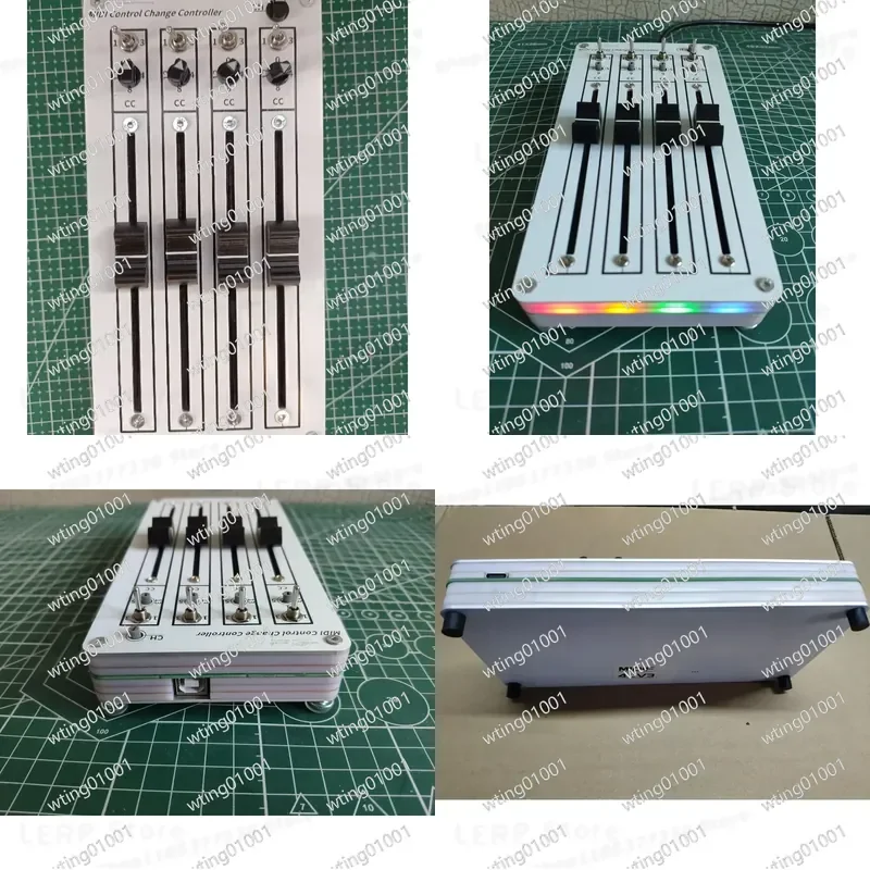 for Generic 4 Channel Motorized Fader Controller USB MIDI Interface for DAW Mixing Console Audio Level Adjustment Hardware