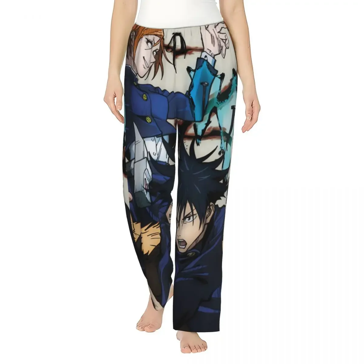

Custom Megumi Besto Friendo Jujutsu Kaisen Sukuna Anime Women Pajama Pants Lounge Sleep Sleepwear Bottoms with Pockets