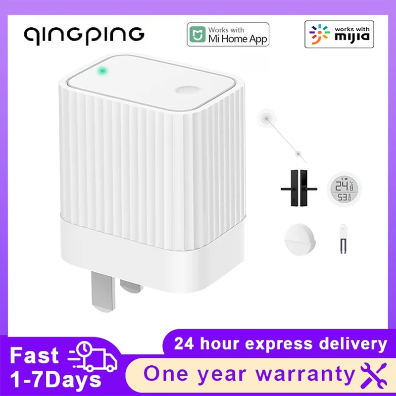 

Qingping Bluetooth Gateway Hub, совместимый с Wi-Fi, удаленный просмотр данных, дополнительное устройство, умное связь, домашнее устройство, работает с приложением для дома Mijia Mi