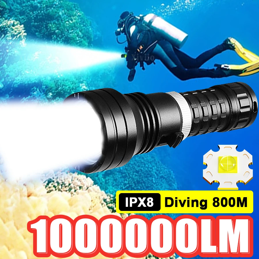 100000lm-xhp220-ハイパワー-led-ダイビング懐中電灯-ipx8-防水ダイビングトーチ評価プロフェッショナルダイビングライト-26650-懐中電灯