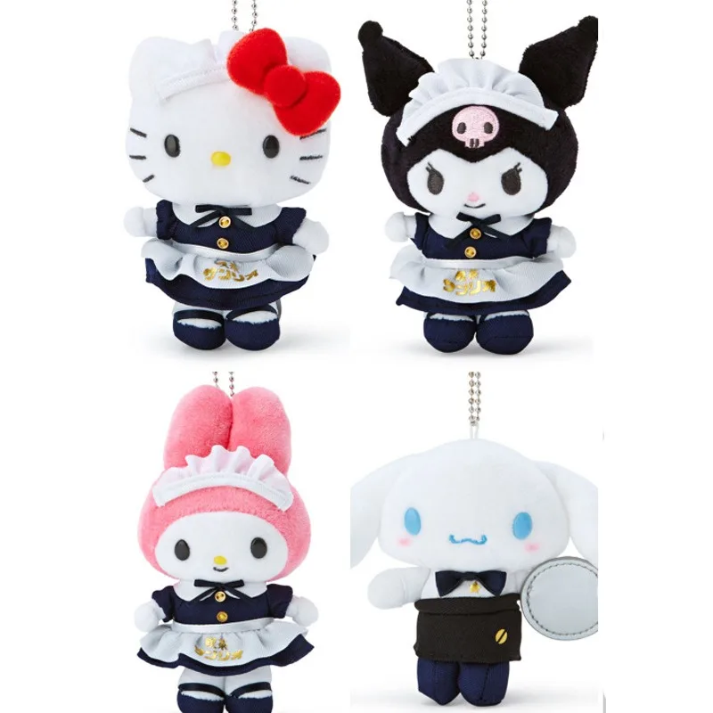 

New Sanrio Anime Hellokitty Keychain Kawaii Cartoon Plush Doll Cinnamoroll Kuromi MyMelody Pendant Accessorie Birthday Gift Girl