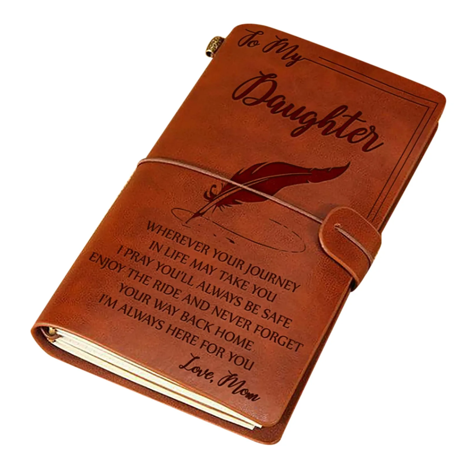 Travel Leather Diary Notebook That Mom Gives to a Notebook Daughter'S Birthday and Graduation Gift A