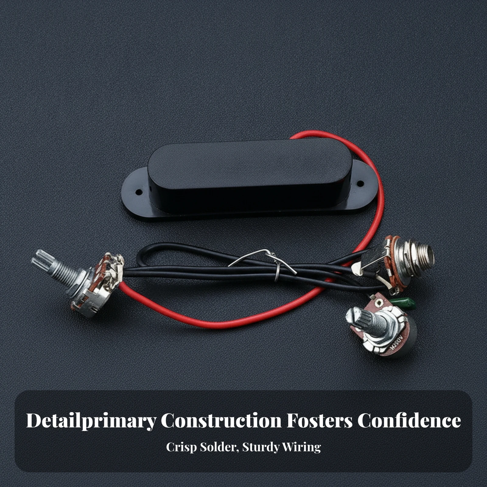 Wiring Assembly with Single-Coil Pickup Sturdy Prewired Guitar Wiring Harness Electronics Strong for Luthier