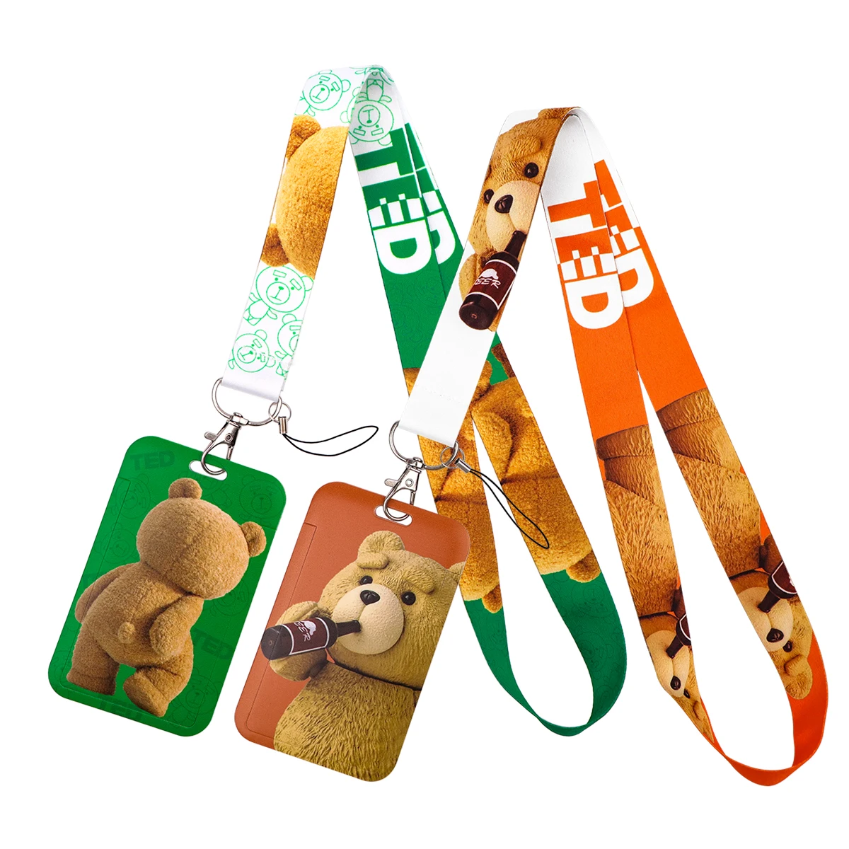 

Cartoon Animal Brown Bear Lanyard Neck Strap Keychain Card Cover Badge Holder Mobile Phone Hang Rope Keyring Accessories Gifts