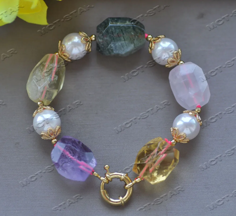 Imagem -06 - Conjunto 20 mm Cubo Multicolorido Cristal Branco Concha Pérola Colar Pulseira Z12355