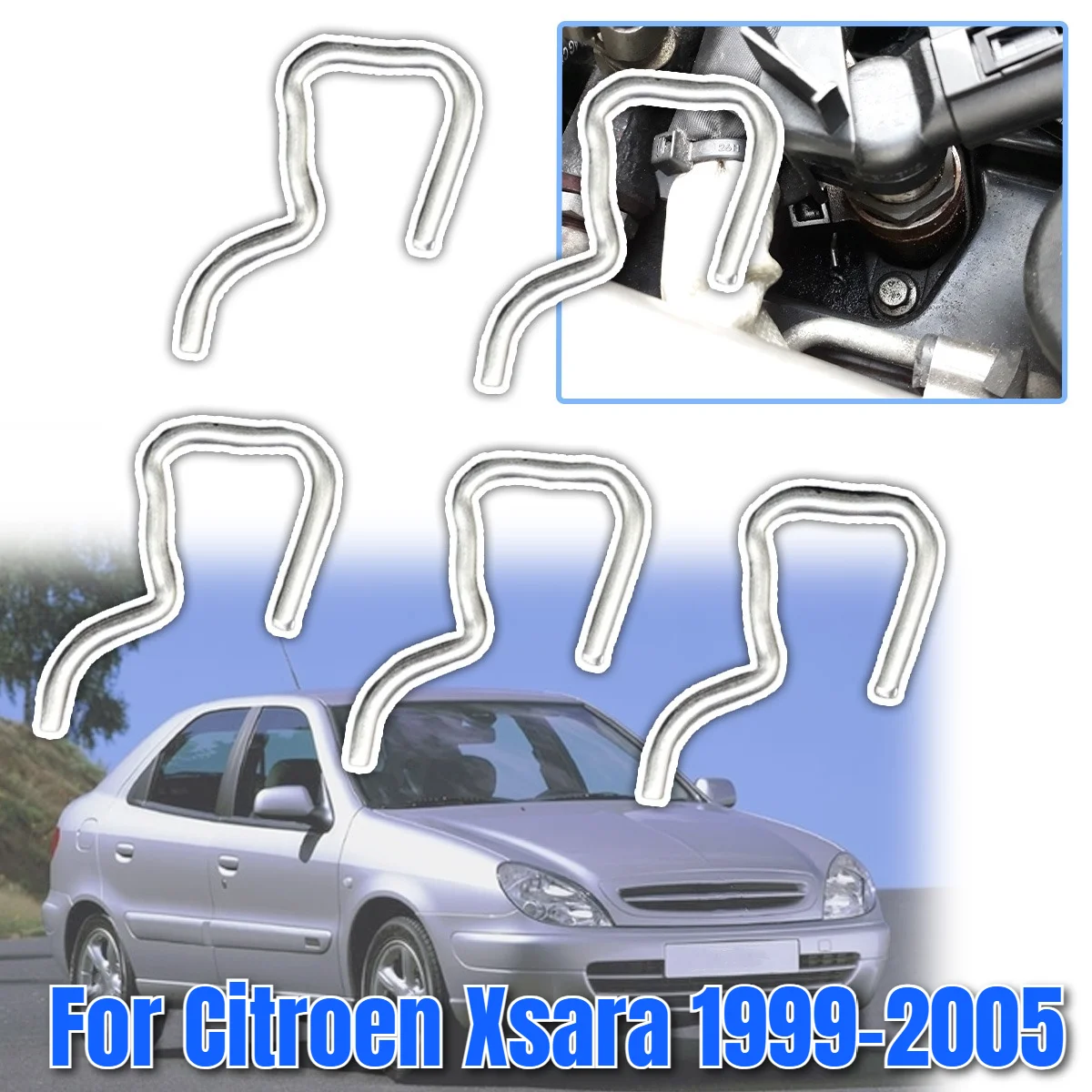 Fuel Injector Leak Off Pipe Back Return Clip Clamp Accessories Automotive Spare Parts Repair Kit For Citroen Xsara 1999-2005