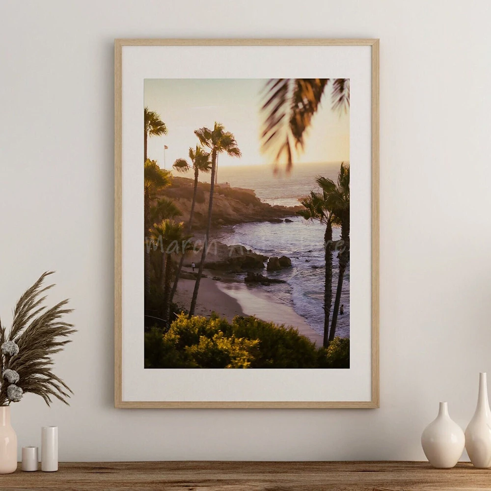 Laguna Beach Art Poster California Landscape Wall Art Canvas Painting Prints Beach Art Poster Room Gallery Home Wall Decor