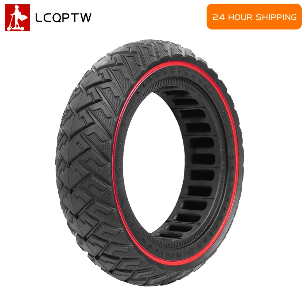 9.5 Inch Solid Tire 9.5x2.5 Wide Explosion-proof Electric Scooter for Niu KQi1 KQi2 KQi3 Red Wing Pattern Off-road Tires Parts