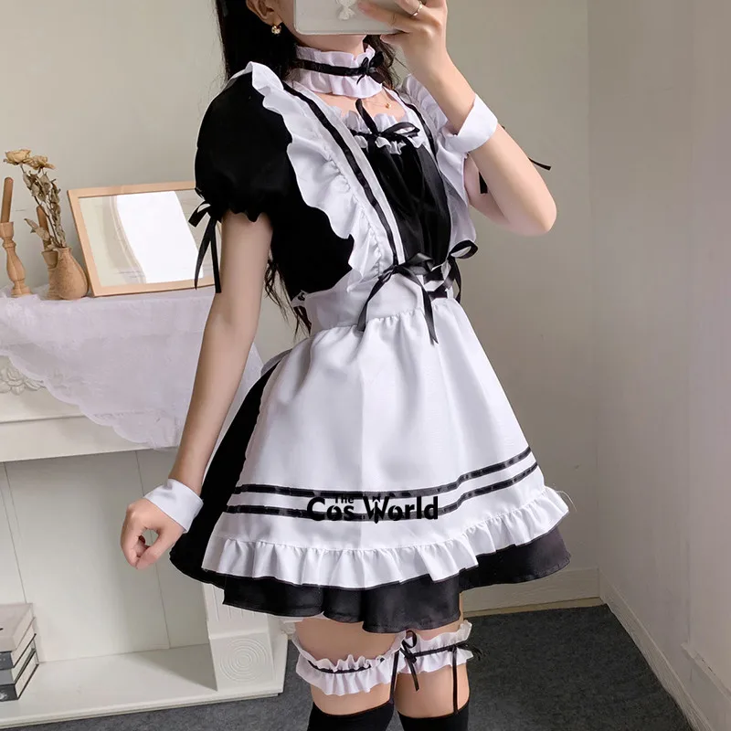 S-5XL Lolita Leuke Schort Dienstmaagd Restaurant Jurk Uniform Outfits Anime Cosplay Kostuum