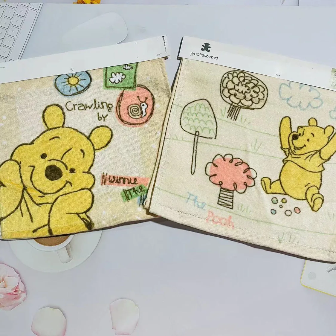 Miniso 30*30 センチメートル漫画パターン男の子と女の子のための家庭用洗濯タオル純綿ハンドワイプ