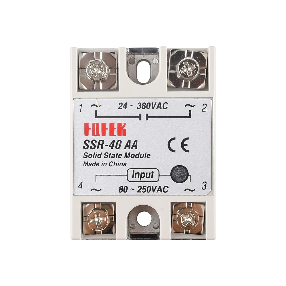 

Solid State Relay SSR-10AA SSR-25AA SSR-40AA 10A 25A 40A 80-250V AC TO 24-380V AC SSR 10AA 25AA 40AA