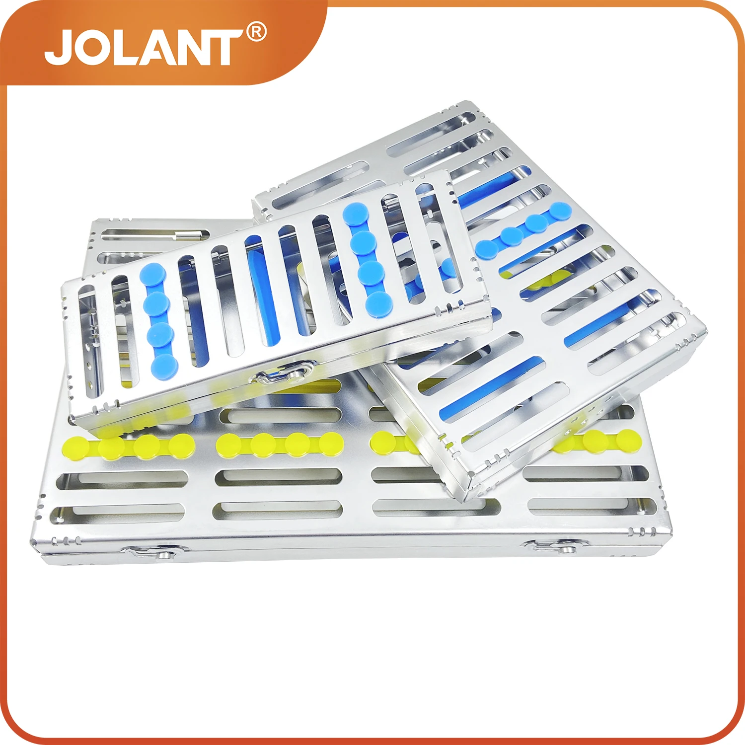 

JOLANT Dental Sterilization Rack Surgical Autoclavable Sterilization Box Dental Cassette File Burs Disinfection Tray Lab Tool