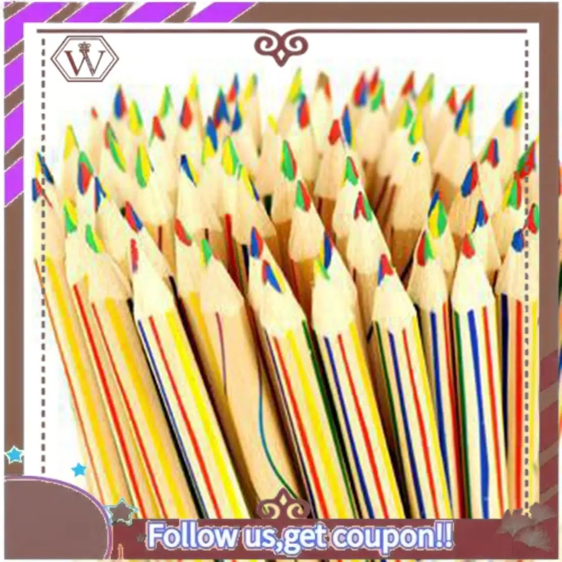 Новейшие 50 шт. карандаш радужного цвета 4 в 1 цветные карандаши для рисования, канцелярские принадлежности