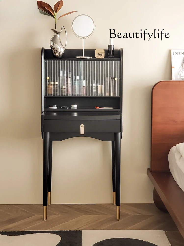 Nordic Solid Wood Dresser Locker Integrated Bedroom Simple Small Apartment Dresser Table