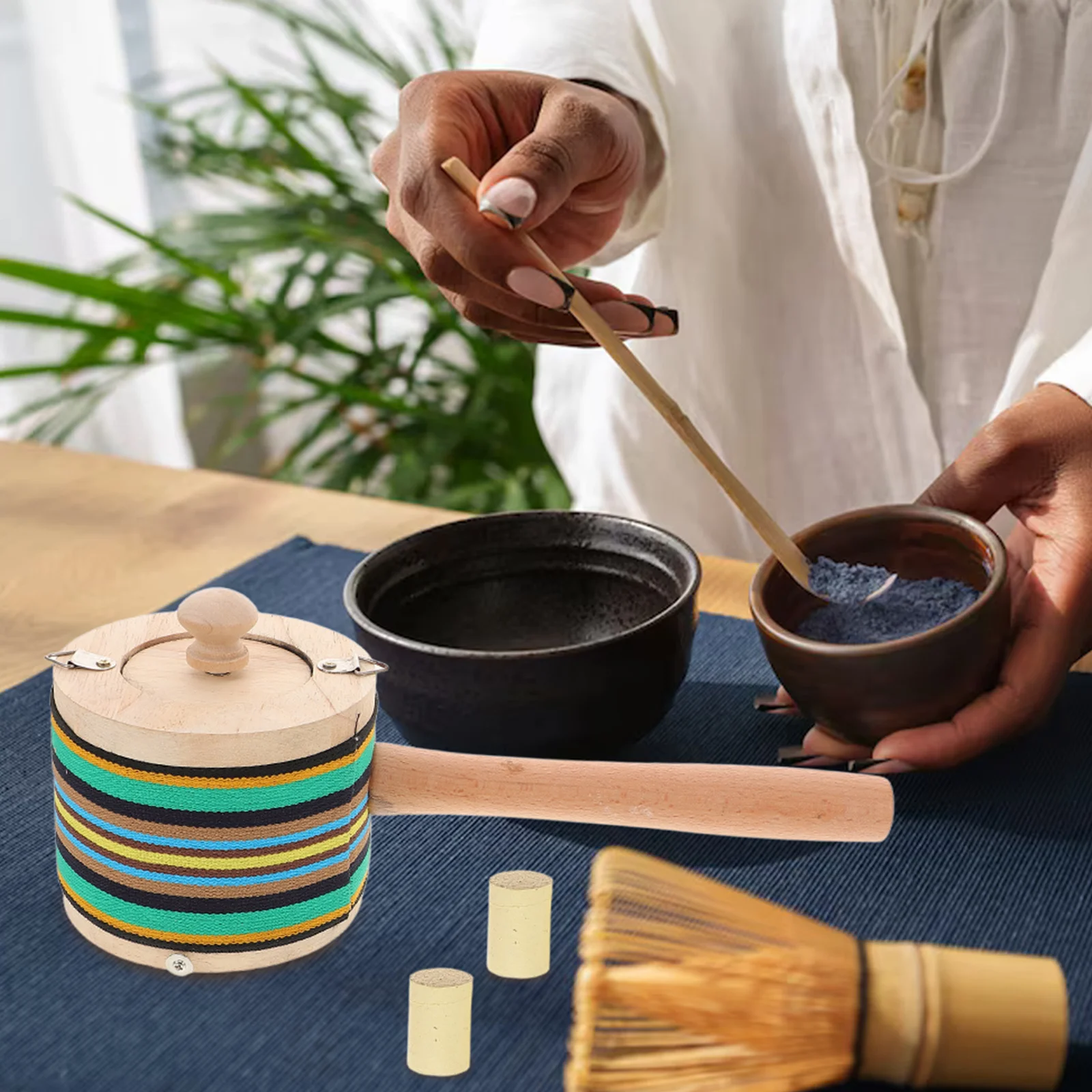 1 Set Kotak Moxibustion Tanpa Asap Genggam Pembakar Moxa Kayu Portabel untuk Terapi Relaksasi Kit Lengkap dengan Alat Moxibustion