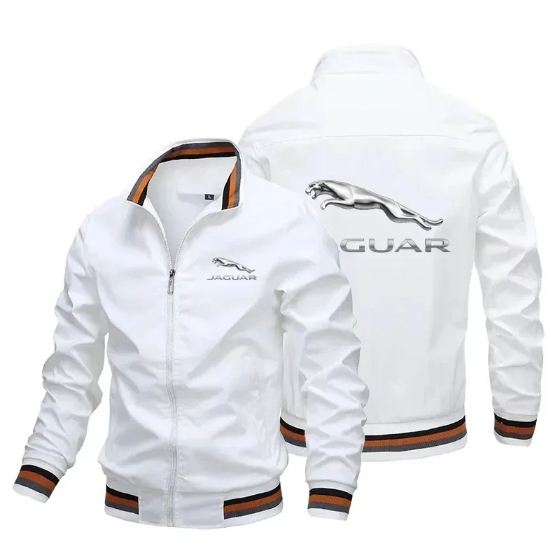 2023 Jaguar logo printed men\'s jacket, fashionable trench coat, outdoor sports jacket, autumn and winter coat top