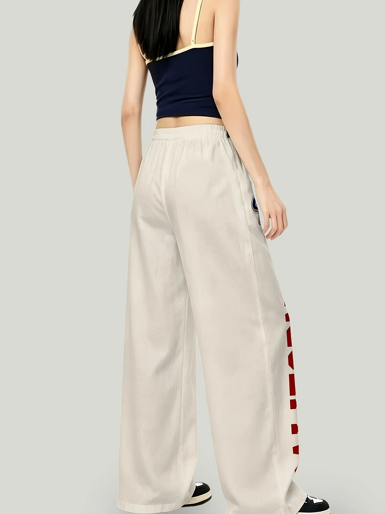 Unisex-Hose mit geradem Bein, lange Hose mit 3D-Druck in Kalifornien-Design, schnelltrocknende Hose, lockere Vintage-Streetwear-Hose für Damen und Herren. – Detail 6