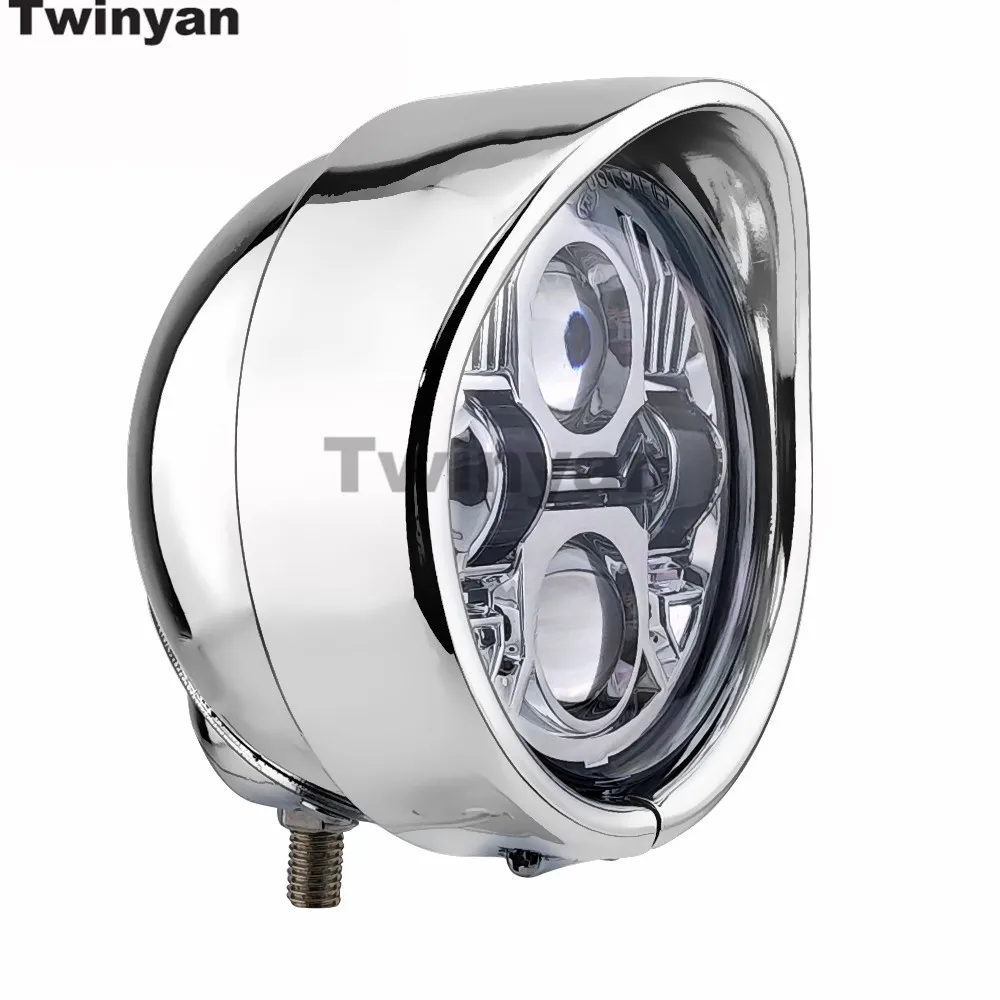 

4,5 "мотоциклетные светодиодные фары, ретро светодиодные противотуманные фары, вспомогательный свет, галогенная герметичная лампа для мотоцикла Harley Touring Dyna