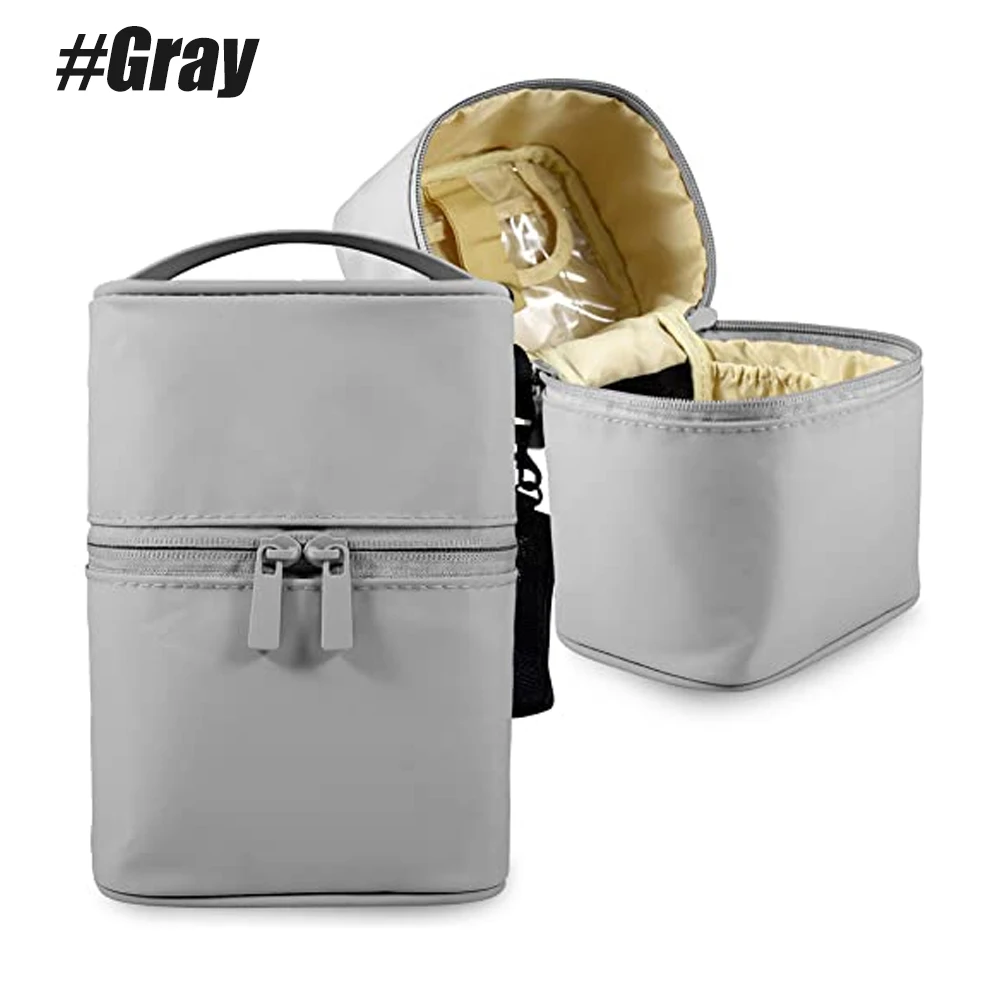 1 Stück tragbare Make-up-Tasche für Damen, Reise-Kosmetiktasche mit großem Fassungsvermögen und Griff, Organizer-Aufbewahrungstasche mit mehreren Fächern – Detail 8