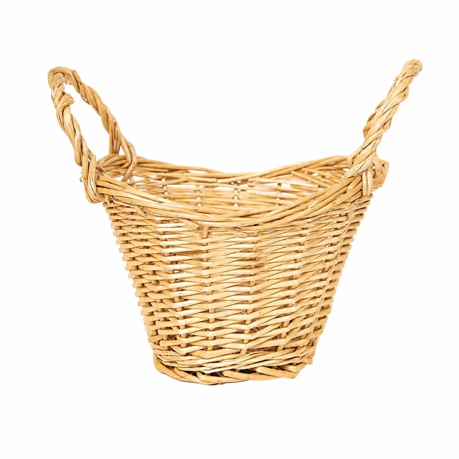 Natural Handwoven Wicker Storage Basket for Pantry Shelves Countertop Visibility and Easy Carrying