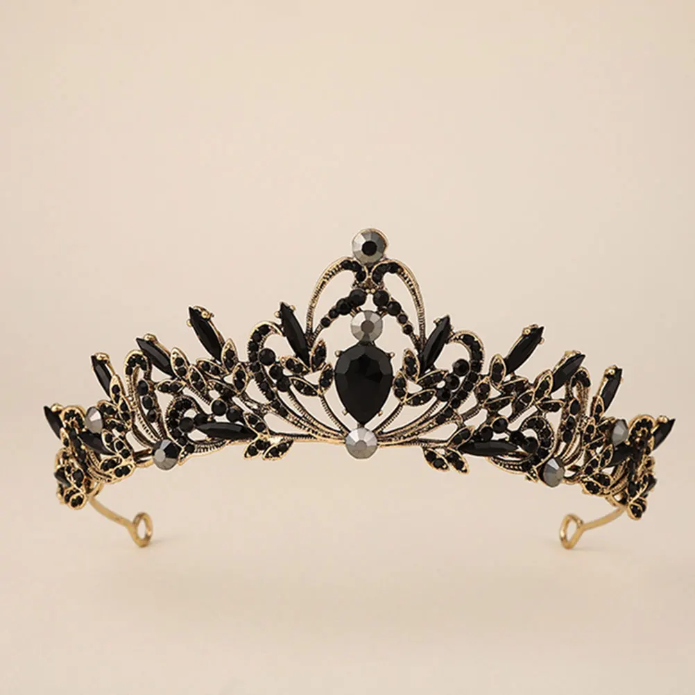 

Retro Rhinestone Crown Elegant Tiara Vintage Headwear Bridal Wedding Hair Accessories Girl Tiara Lightweight