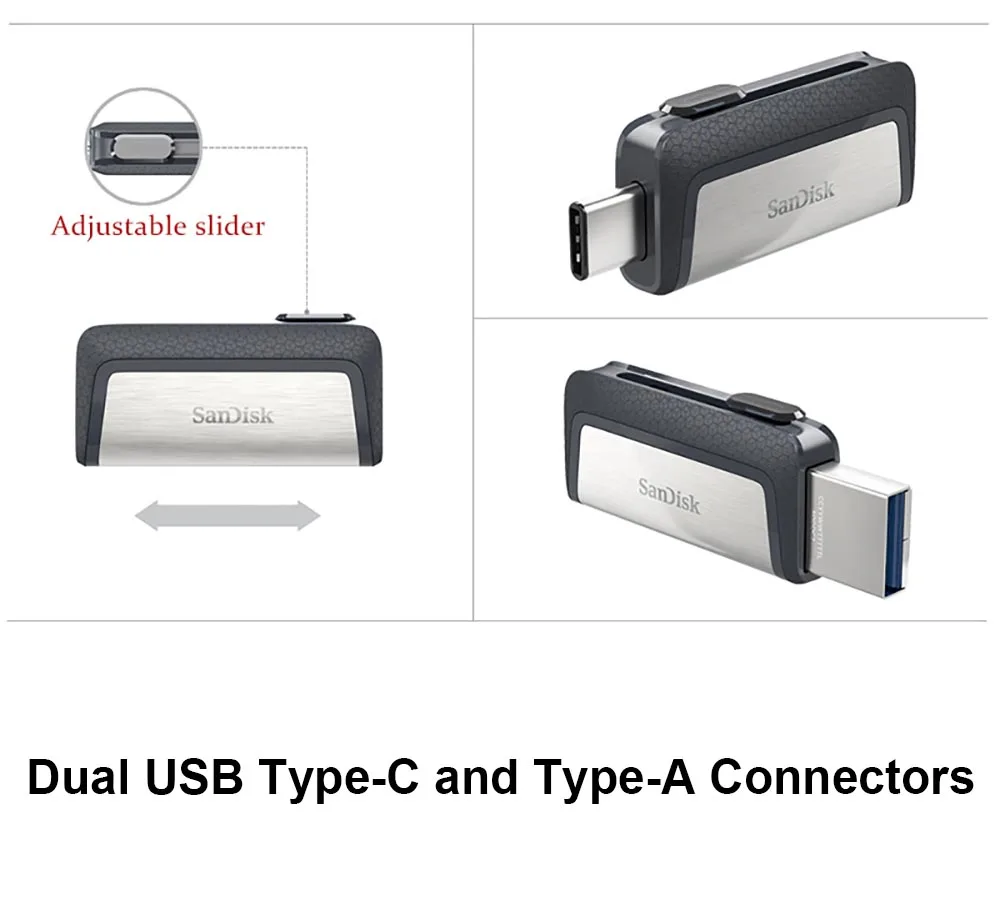 SanDisk Dual USB Type C and Type A Flash Drive SDDDC2 Pen Drive 64GB 128GB 256GB Memory Stick For Smartphone Tablet Laptop PC image 2