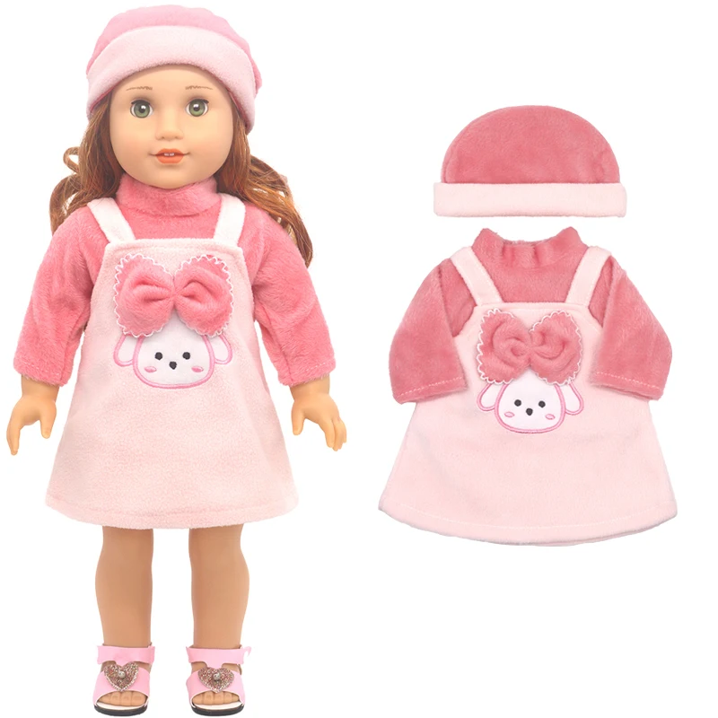 43 Cm Baby Doll Clothes Winter Ski Jacket Pants Set 18 Inch Girl Doll Coat Dolls Clothes