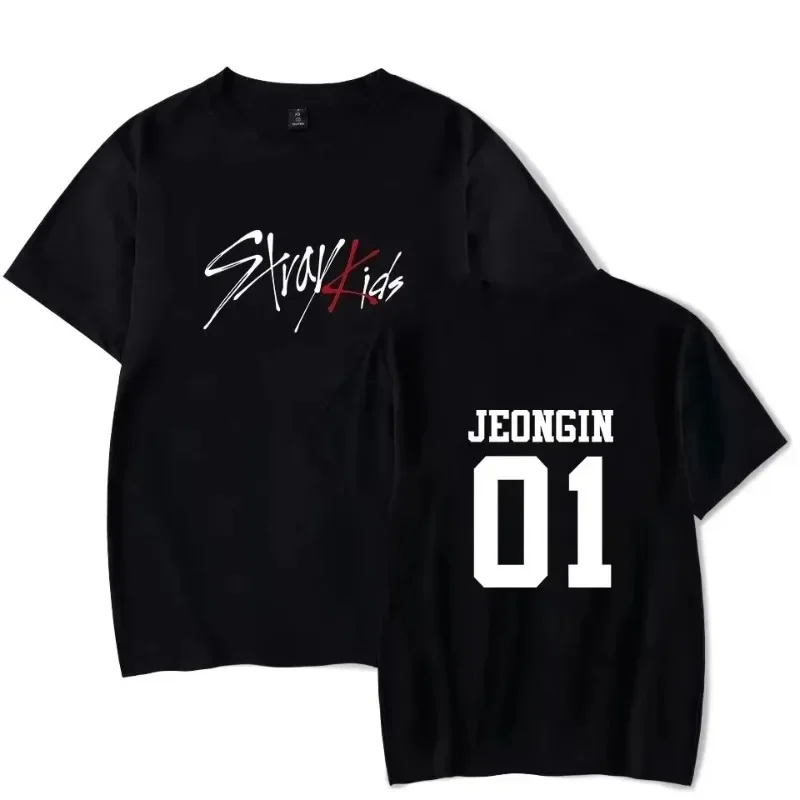 2024 New Trend Kpop Stray T Shirt SKZ Men Women Cotton T-shirt Straykids Seungmin FELIX HYUNJIN JEONGIN MINHO Short Sleeve Tops