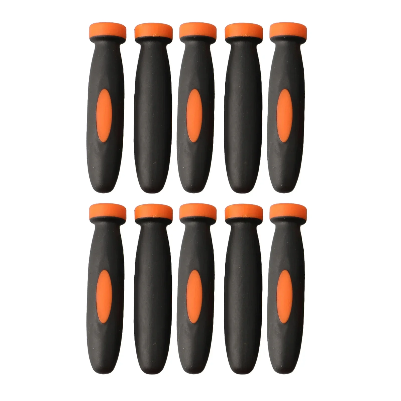 Rubber Files Handles Handles File Home Rubber Smooth 10Pcs 2.36Inch Black+Orange Parts Replacements For Small Files Top Sale
