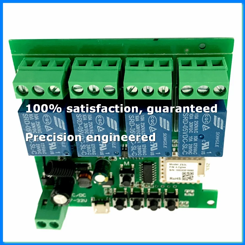 Zigbee Tuya Smart 4CH Relay Module DC5V 7-32V RF433Mhz Remote Control Light Switch Work with Home-AD23