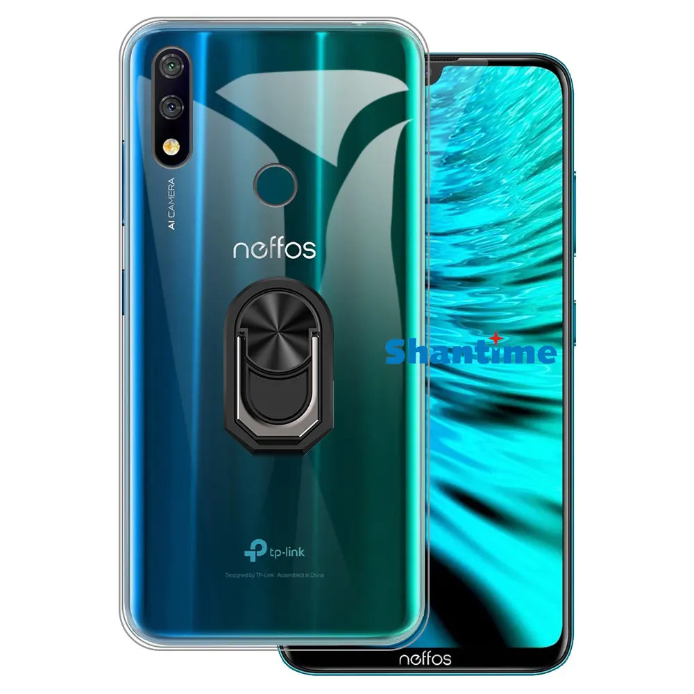 Soporte de anillo de lujo a prueba de golpes para tp-link Neffos X20, funda de silicona suave TPU, funda protectora para tp-link Neffos X20 Pro