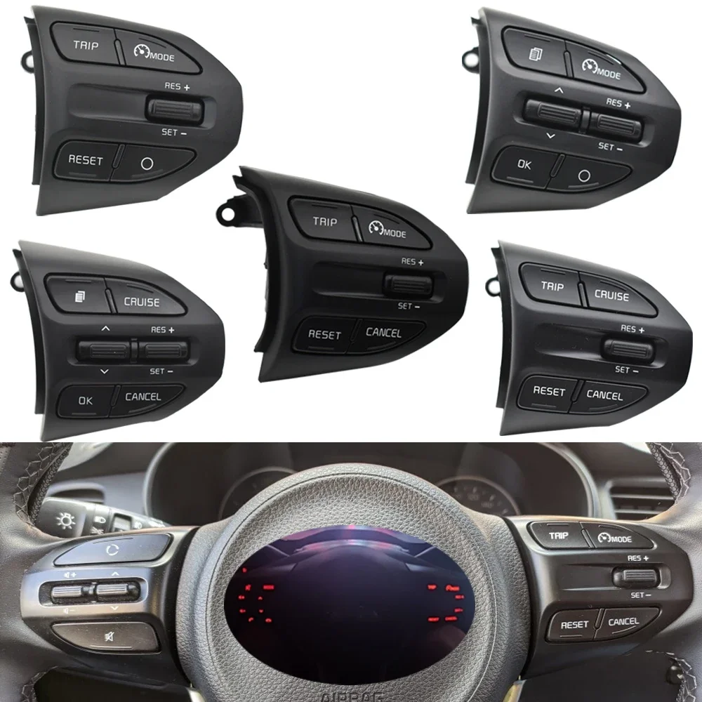 For KIA K2 RIO IKSLAIN AUGUST X-LINE LUXE RED LINE Steering Wheel Cruise Control Button Bluetooth Audio Phone Volume Switch Car