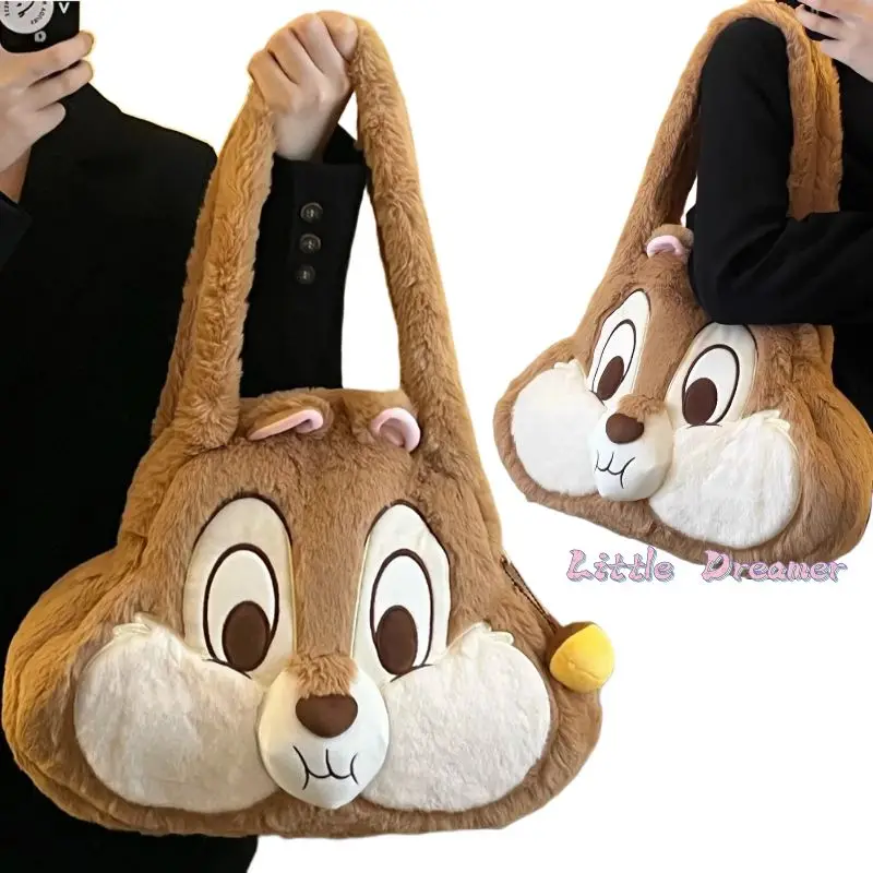 40cm Kawaii Chip&Dale Squirrel Princess Bag Large Capacity Backpack Fashion Shopping Trip Decorate Bag Birthday Surprise Gift