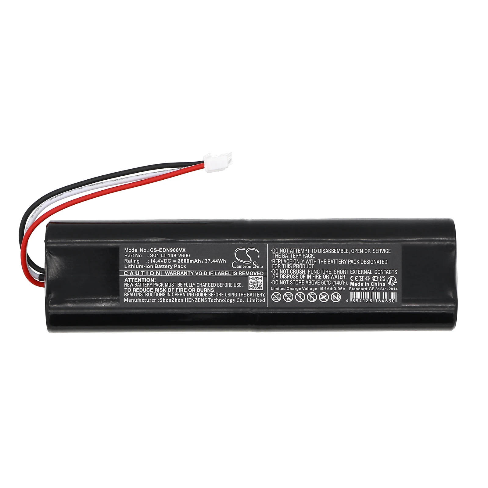 Robot Vacuum Cleaner Battery S01-LI-148-2600, S09-LI-148-3200 for Ecovacs Deebot Ozmo 900/901/905/920/930/937, DG36, DG70, DG3G