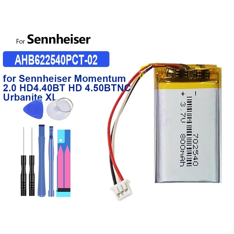 AHB622540PCT-02 Battery for Sennheiser Momentum 2.0 HD4.40BT HD 4.50BTNC Urbanite XL