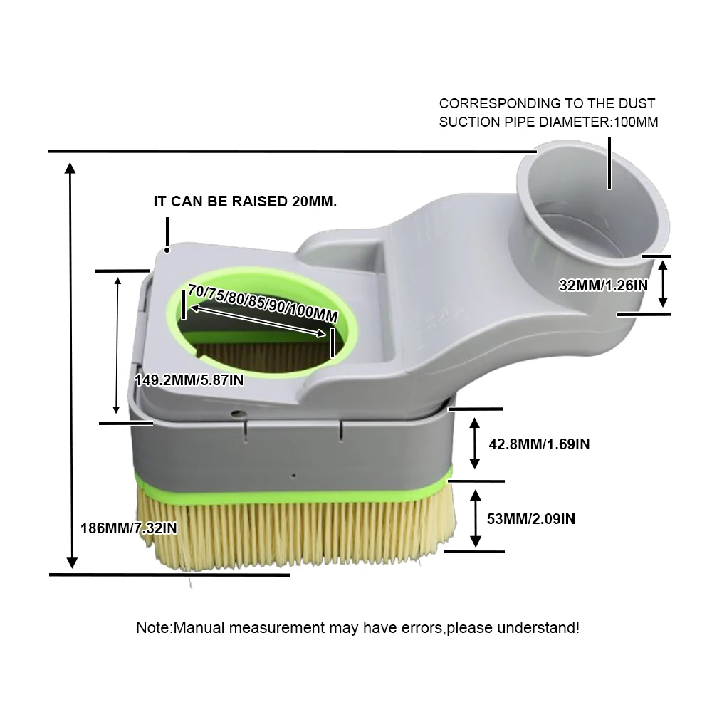 Coletor de sapato de poeira cnc 70 75 80 85 90 100mm, extrator de bota de poeira cnc de queda livre para máquina de gravação de roteador de motor de eixo