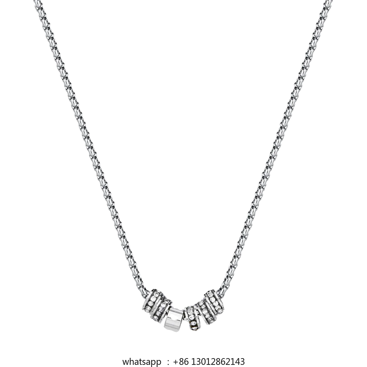 

Cold wind flash diamond ring pendant necklace