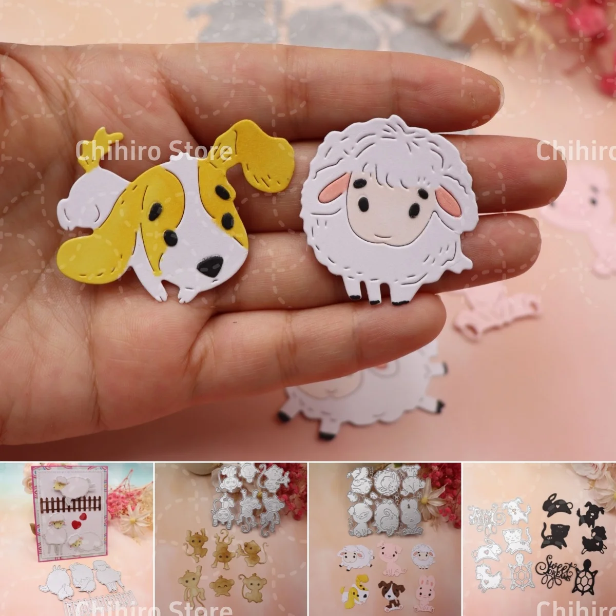 Animal Sheep puppy monkeys Die Stencil Metal Cutting Knives Cutting Dies Practice DIY Scrapbooking Album Die Cut Cutting Dies