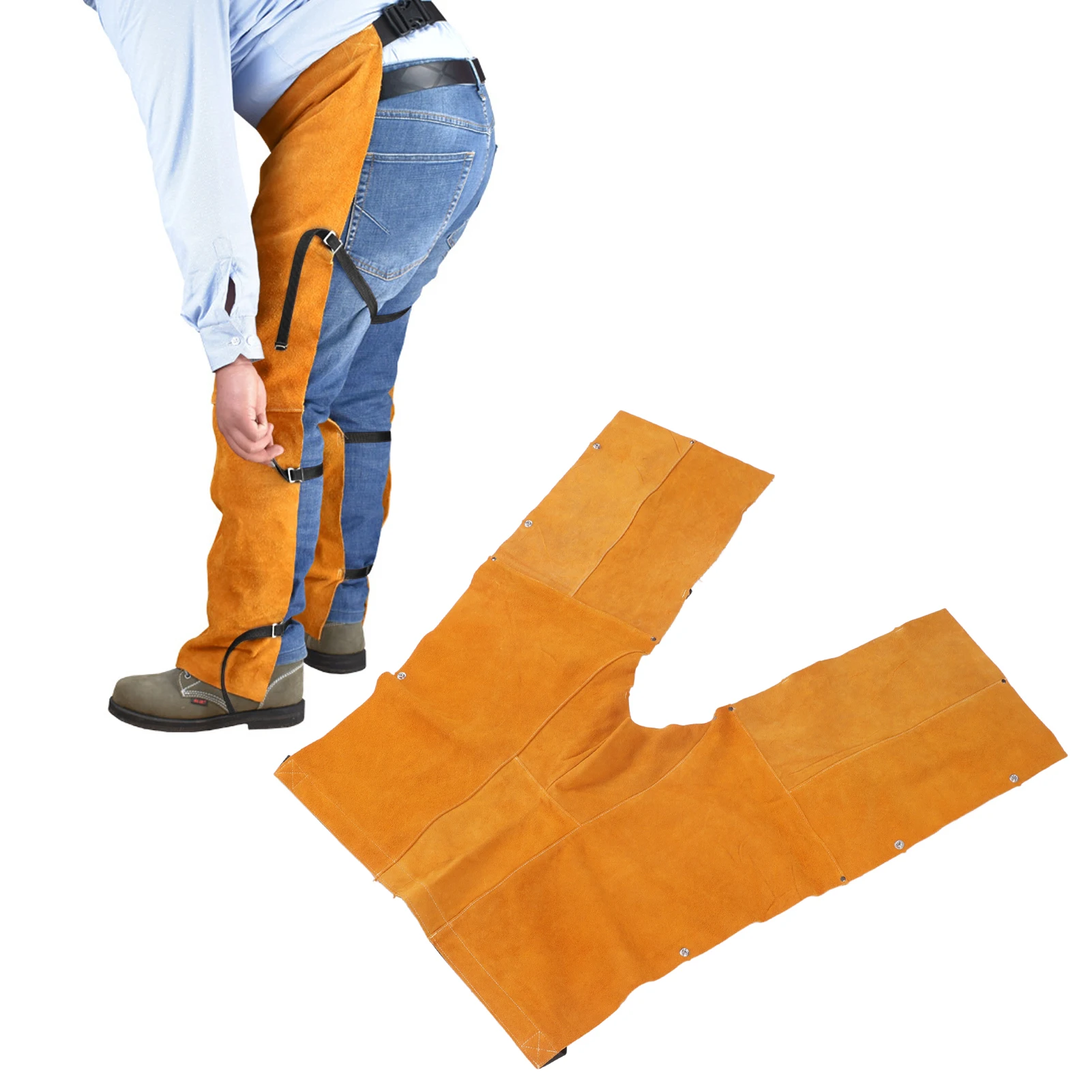 لحام سلامة الجلود لحام سلامة الجلود المئزر تعديل انقسام الساق النار ارتداء مقاومة الملابس الواقية